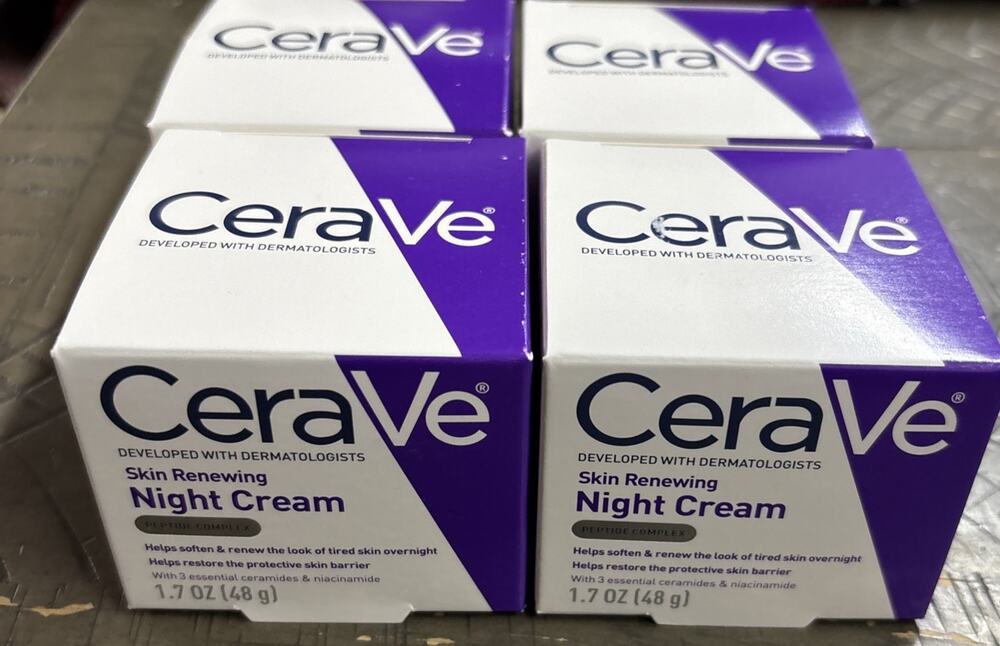 4 PACK Cerave Skin Renewing Night Cream - 1.7oz